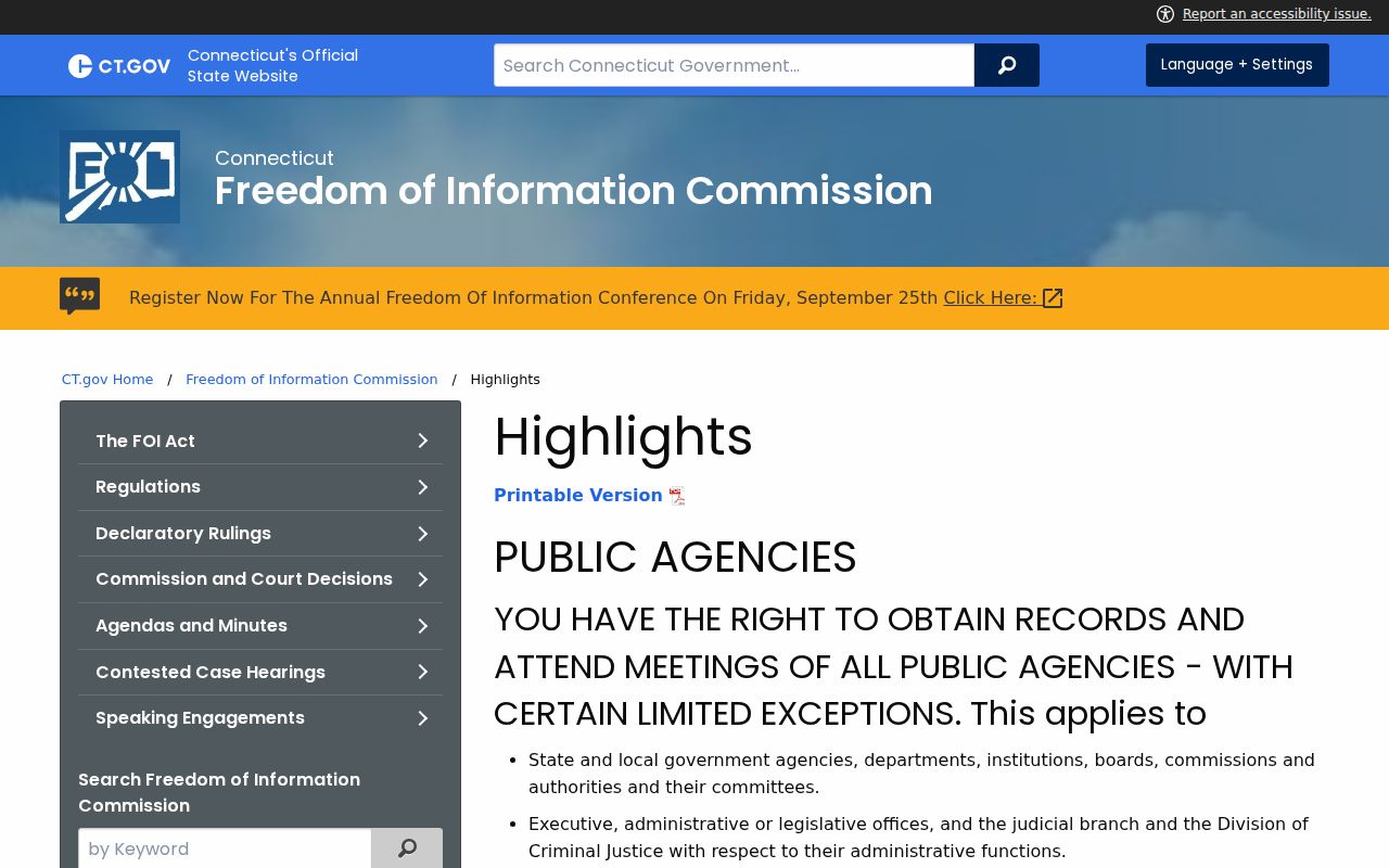 Rocky Hill residents directory Connecticut Freedom of Information guidance