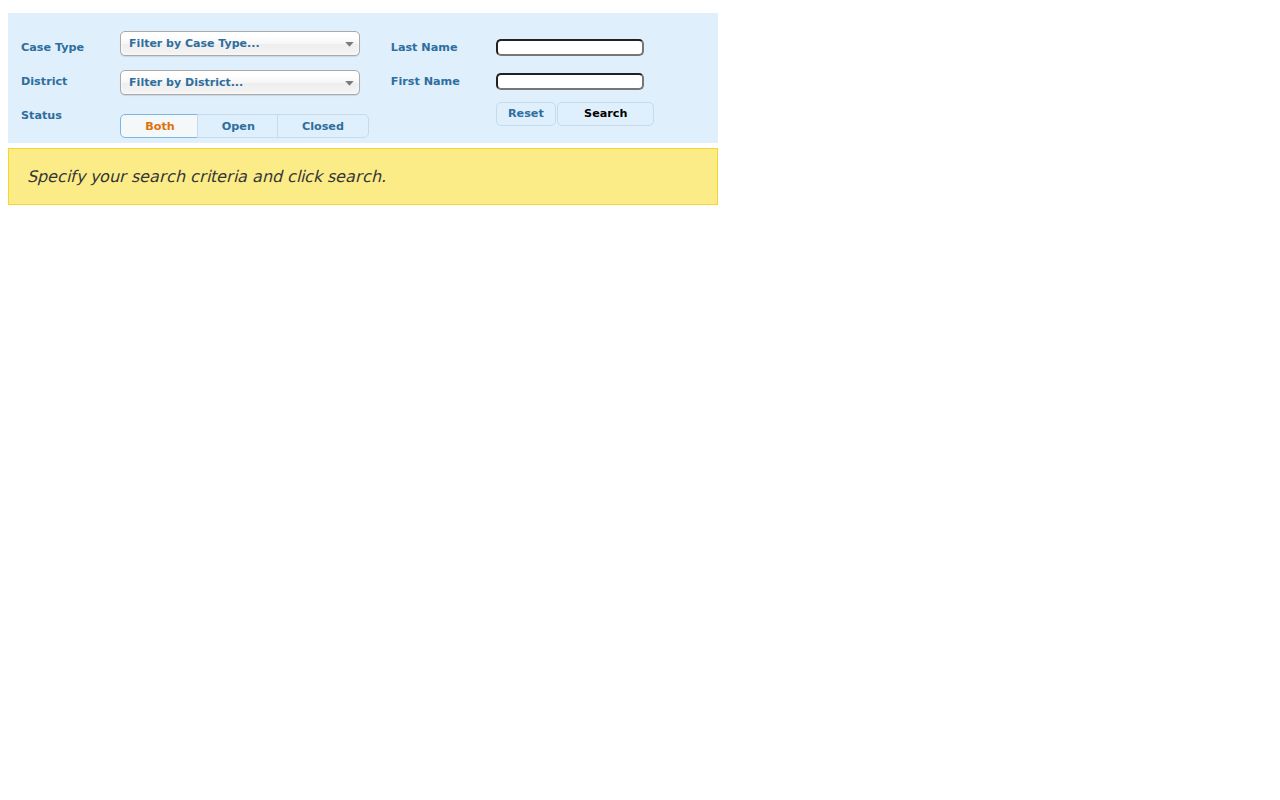 Rocky Hill resident lookup Newington Probate case search fields